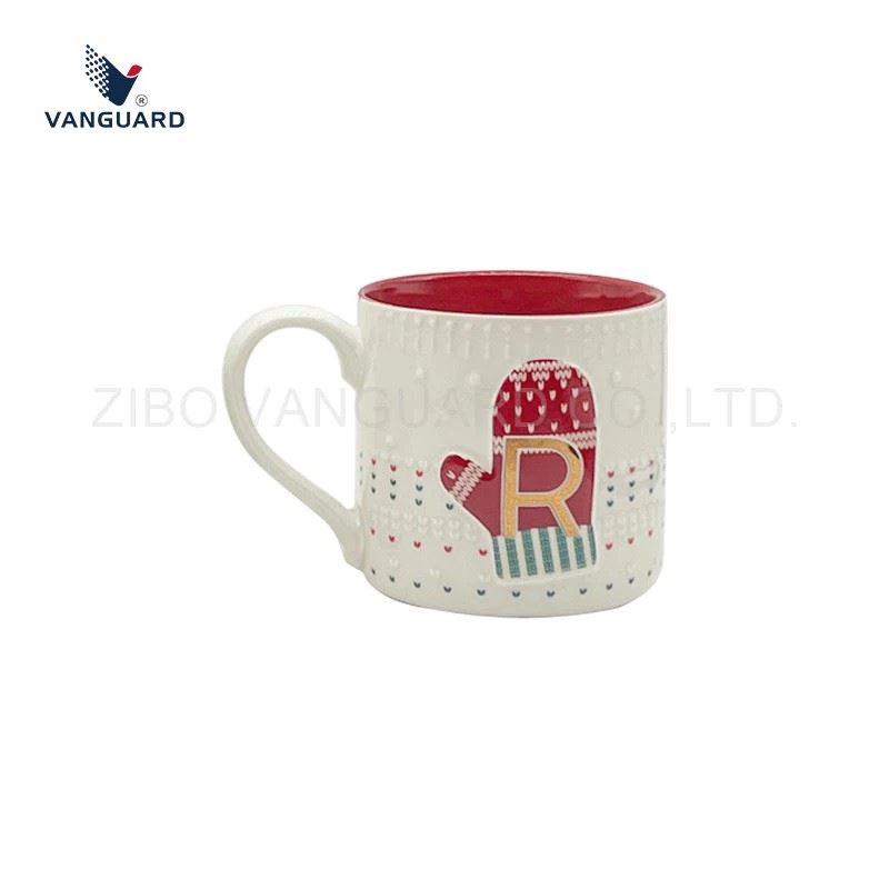 Embossed Christmas Ceramic Mugs